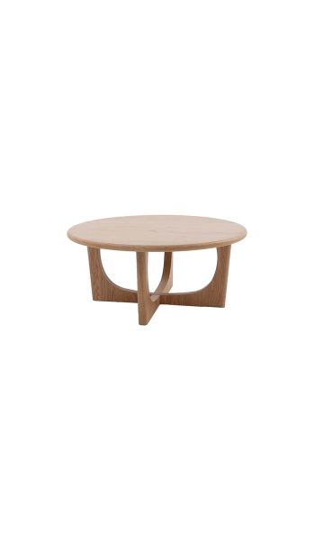 Mesa de centro flow natural oak redonda